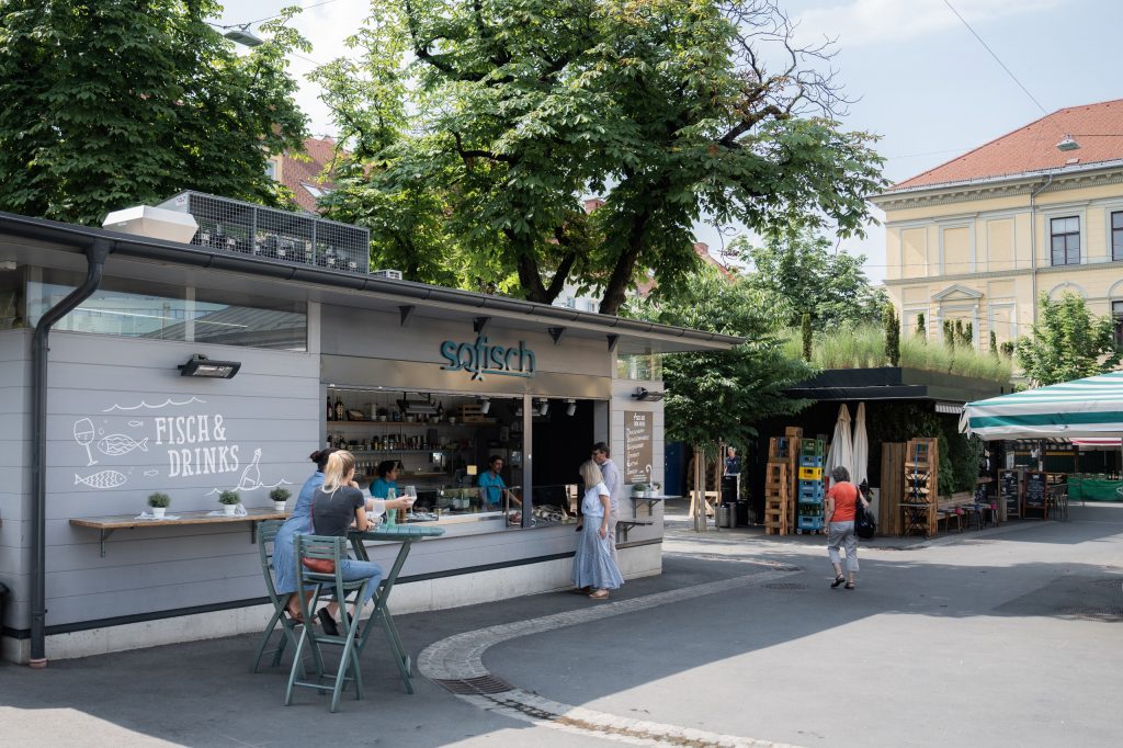 Sofisch Fischgeschäft Außenansicht Graz Innenstadt